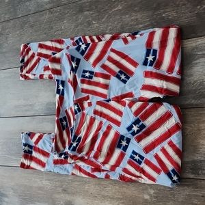 Americana lone star flag leggings